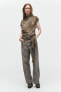 ZW COLLECTION BALLOON-FIT ANIMAL PRINT JEANS