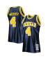 Фото #2 товара Men's Chris Webber Navy Michigan Wolverines 1991-92 Authentic Throwback College Jersey