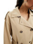 Stradivarius cropped trench coat in beige