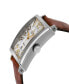 ფოტო #2 პროდუქტის Men's Avenue of Americas Light Brown Leather Watch 44mm