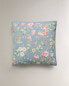 Flower and butterfly cushion cover