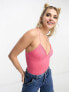 Pimkie – Nahtloser Camisole-Body mit hinten überkreuzten Trägern in Rosa