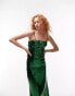 Фото #8 товара Topshop disco sequin midi dress in bright green