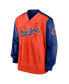 Фото #3 товара Men's Royal, Orange New York Mets Cooperstown Collection V-Neck Pullover Windbreaker