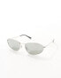 Фото #3 товара Ray-Ban oval metal sunglasses in silver