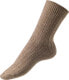 Socken mit Bio-Wolle & Ripp-Struktur, braun, Gr. 39-42, 1 St