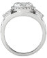 ფოტო #3 პროდუქტის Diamond Triple Cluster Engagement Ring (1-1/4 ct. t.w.) in 14k White Gold