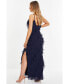 Women's Chiffon Ruffle Maxi Dress