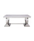 Фото #1 товара Zander Dining Table, White Printed Faux Marble & Mirrored Silver Finish