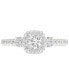 Фото #3 товара Diamond Halo Engagement Ring (1 ct. t.w.) in 14k White Gold