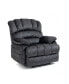 Фото #7 товара Large Manual Recliner Chair In Fabric For Living Room, Gray