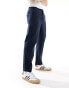 Farah hawtin twill relaxed tapered trousers in navy