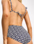 & Other Stories high waist bikini bottoms in navy floral