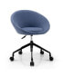 Фото #1 товара Adjustable Swivel Accent Chair Linen Office Chair Round Back