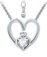 ფოტო #1 პროდუქტის Cubic Zirconia Claddagh Heart 16" Pendant Necklace, Created for Macy's