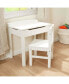 Melissa & Doug Wooden Child's Lift-Top Desk & Chair - White