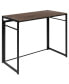 Фото #1 товара Perth Folding Computer Desk With Rustic Wood Grain Finish And Metal Frame, Folding Laptop Desk For Home Office