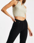 Topshop high rise Jamie flare jeans in pure black