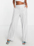 Фото #1 товара The Frolic glitter lurex suit trouser co-ord in silver