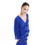 Фото #5 товара Pretty Lavish long sleeve ruffle maxi dress in cobalt blue