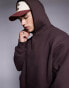 Фото #10 товара ASOS DESIGN premium heavyweight oversized hoodie 400gsm in brown