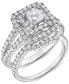 Фото #1 товара Diamond Princess Double Halo Bridal Set (1-1/2 ct. t.w.) in 14k White Gold