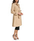 Фото #3 товара Women's Single-Breasted Pleated Trench Coat