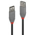 Фото #7 товара Lindy 5m USB 2.0 Type A Extension Cable - Anthra Line - 5 m - USB A - USB A - USB 2.0 - 480 Mbit/s - Black - Grey