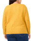 ფოტო #2 პროდუქტის Plus Size Ribbed-Front Crewneck Sweater