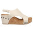 Corkys Carley Studded Wedge Womens Off White Casual Sandals 30-5316-CREA