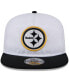 ფოტო #4 პროდუქტის Men's White/Black Pittsburgh Steelers 2024 NFL Training Camp Golfer Snapback Hat