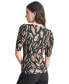 Фото #3 товара Women's Printed Ribbed Knit Top