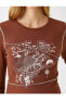 Фото #22 товара Удлиненная футболка Koton Bike Collar Print