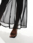 Фото #5 товара ASOS DESIGN sheer maxi skirt with mini lining in black