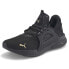 Фото #2 товара Puma Softride Enzo Evo Metallic Running Womens Black Sneakers Athletic Shoes 37