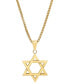 ფოტო #1 პროდუქტის Men's 18k Gold-Plated Stainless Steel Star of David 24" Pendant Necklace