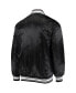 ფოტო #4 პროდუქტის Men's Black Minnesota Vikings Locker Room Satin Varsity Full-Snap Jacket