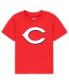 ფოტო #1 პროდუქტის Infant Boys and Girls Red Cincinnati Reds Team Crew Primary Logo T-shirt