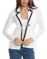 Фото #1 товара Forte Cashmere Tipped Cashmere-Blend Blazer Women's