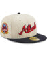 Фото #1 товара Men's White Atlanta Braves Corduroy Classic 59FIFTY Fitted Hat