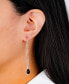 ფოტო #6 პროდუქტის Clear Crystal Briolette Pull Through Chain Earrings in Sterling Silver