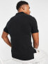 Polo Ralph Lauren slim fit pique polo with red player logo in washed black