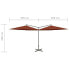 Фото #16 товара Садовый зонт vidaXL Двойной Солнцезащитный, Терракотово-красный, 600 x 290 x 260 см (L x B x H)