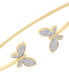 ფოტო #3 პროდუქტის Diamond Butterfly Cuff Bangle Bracelet (1/6 ct. t.w.) in 14k Gold, Created for Macy's