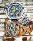 ფოტო #2 პროდუქტის Men's Gold Tone Stainless Steel Bracelet Watch 47mm