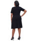 ფოტო #2 პროდუქტის Women's Embellished Short-Sleeve Fit & Flare Dress