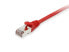 Фото #2 товара Equip Cat.6A S/FTP Patch Cable - 0.25m - Red - 0.25 m - Cat6a - S/FTP (S-STP) - RJ-45 - RJ-45