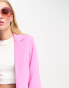 River Island oversized blazer in bright pink