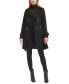 Фото #4 товара Women's Petite Notched-Collar Double-Breasted Cutaway Coat