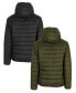 Men's Sherpa Lined Hooded Puffer Jacket, Pack of 2